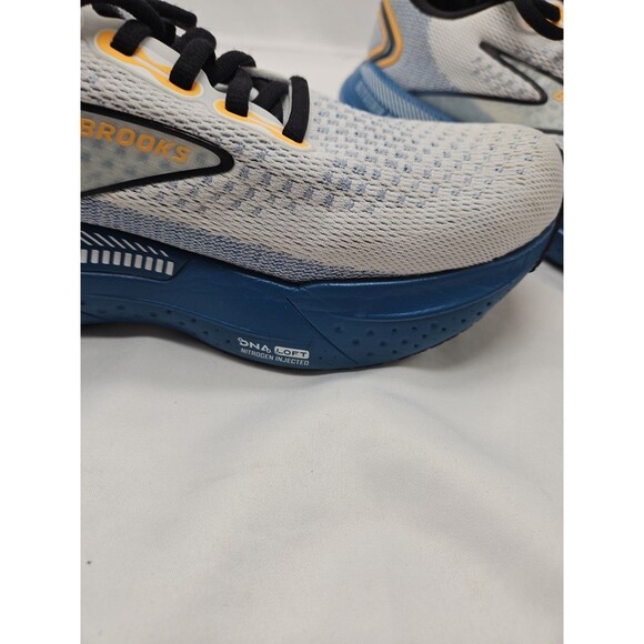 Men's Brooks Glycerin 21, White/Sapphire/Orange, 8 D Medium US - Picture 9 of 16